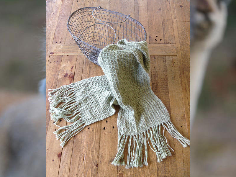Lace handwoven scarf - Fern
