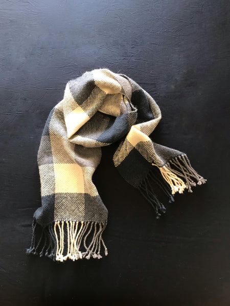 Handwoven patchwork scarf