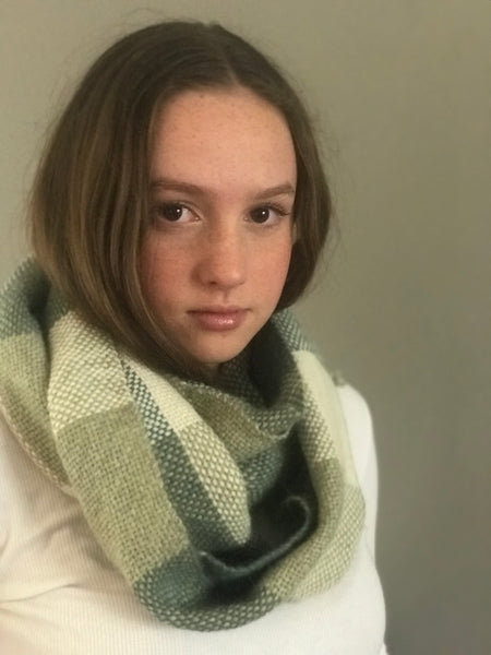 Handwoven patchwork scarf